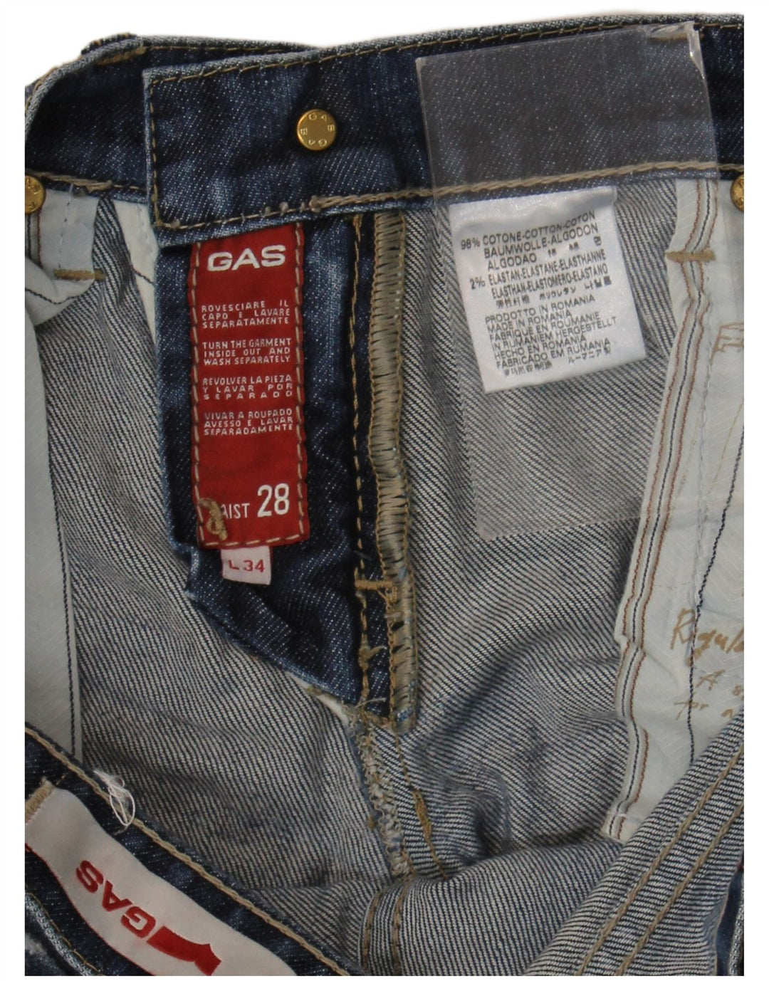 Blugi Gas Womens Bootcut W28 L29 Bumbac Albastru