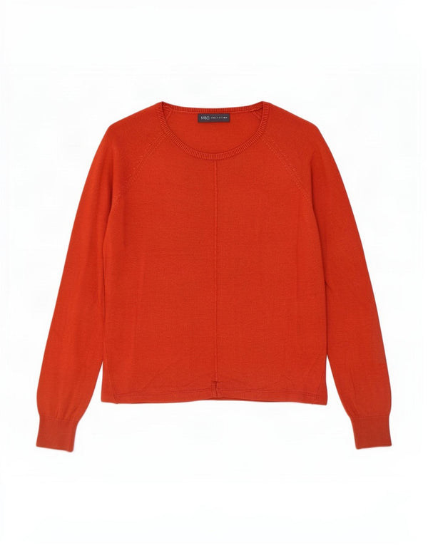 Pulover pentru femei Marks & Spencer, cu gât de barcă, UK 10 Small Red Viscose