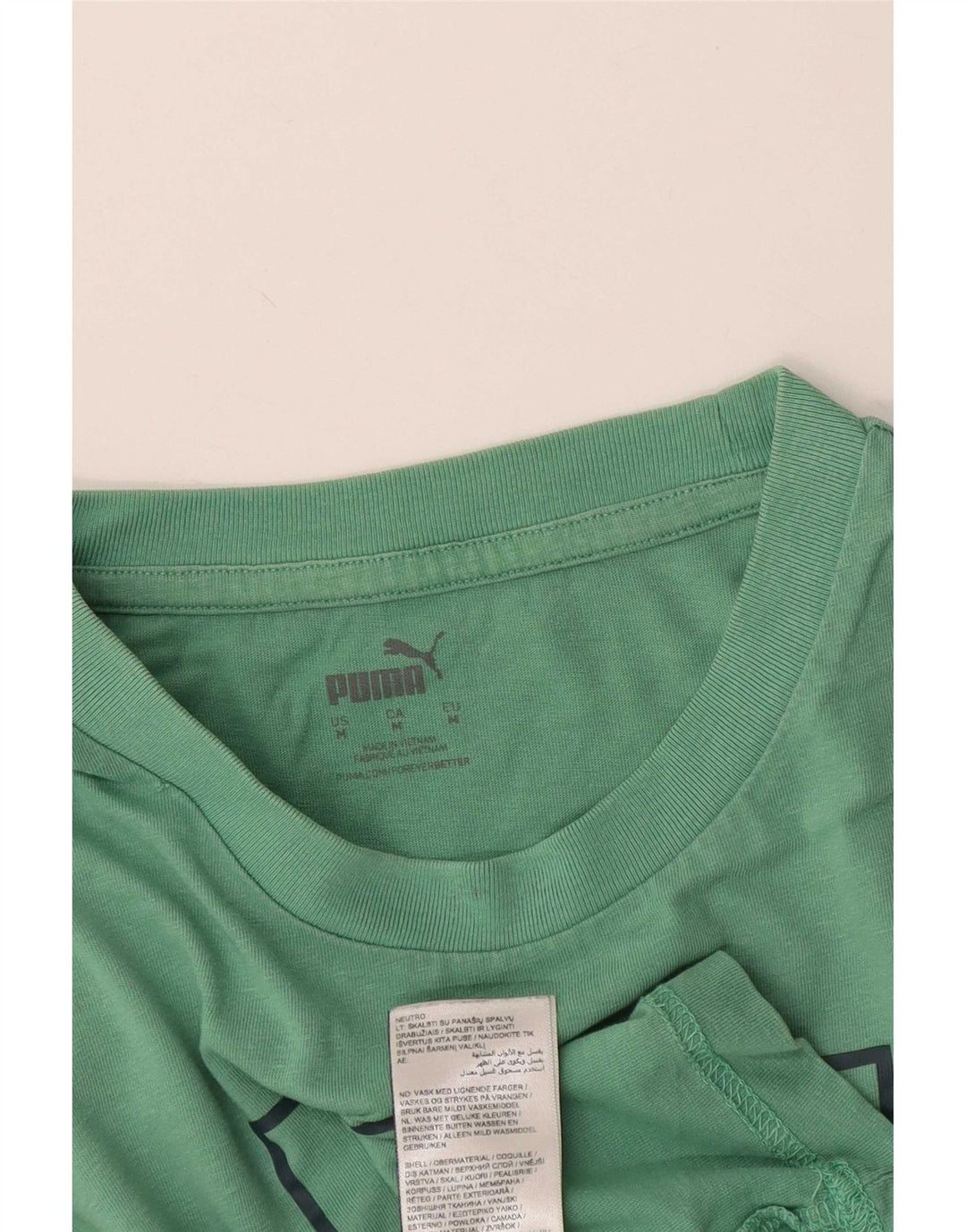 Tricou grafic Puma pentru bărbați Top din bumbac turcoaz mediu