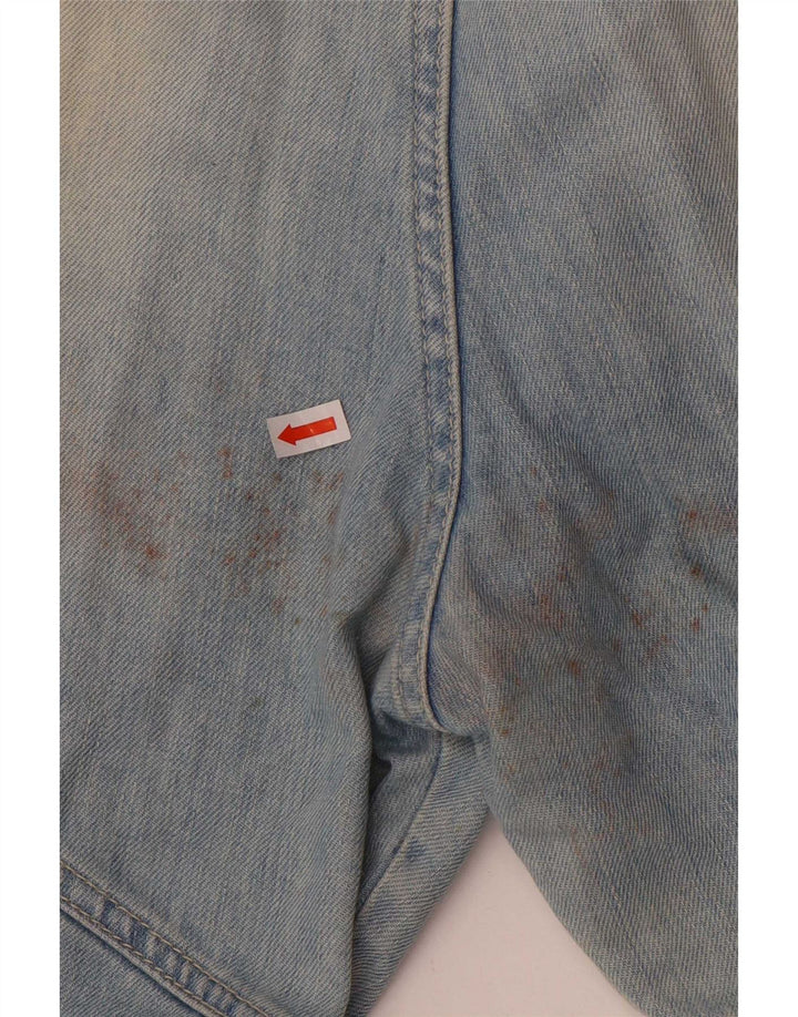 Pantaloni scurți din denim cargo pentru bărbați Iceberg W36, bumbac albastru mare