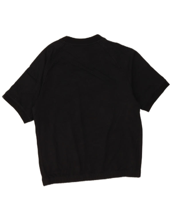 Hanorac pentru bărbați Adidas cu mânecă scurtă Jumper mic, negru, bumbac
