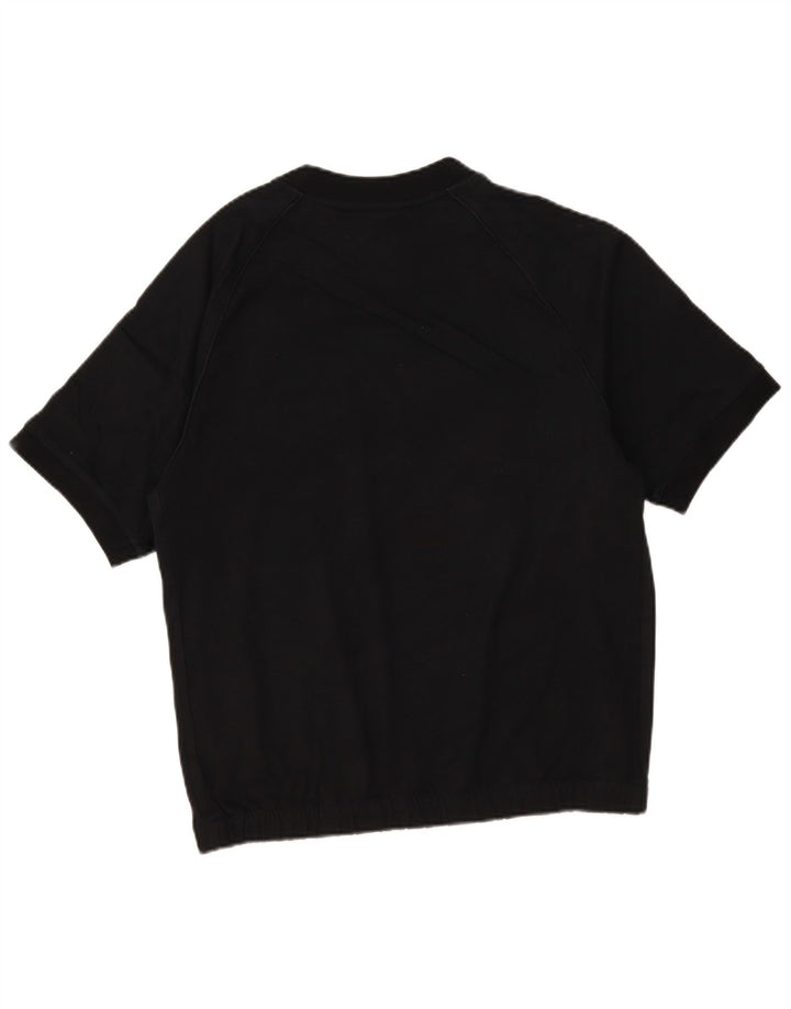Hanorac pentru bărbați Adidas cu mânecă scurtă Jumper mic, negru, bumbac