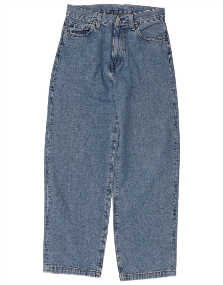 Blugi conici pentru femei cu talie înaltă CARHARTT W27 L28 bumbac albastru