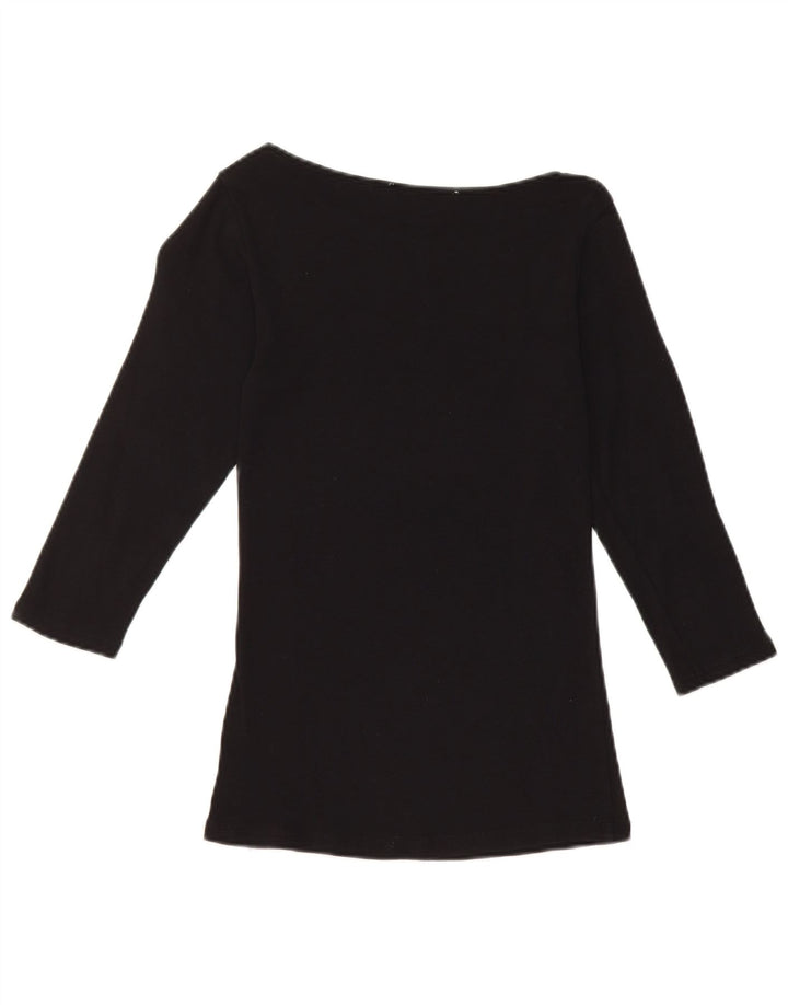 Top femeie Zara cu mâneci 3/4 UK 8 mic negru