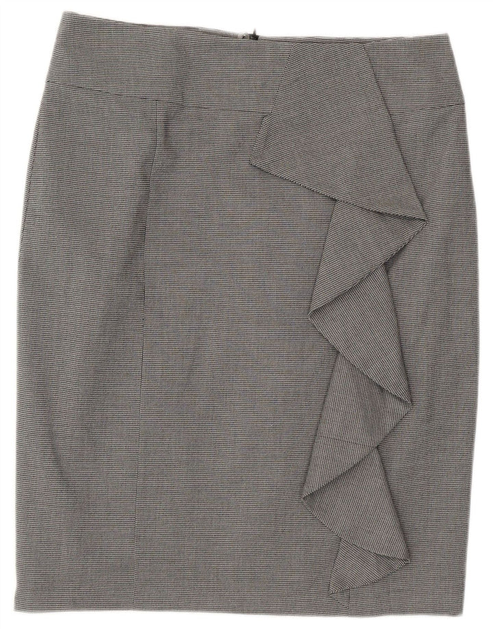 Fusta creion pentru femei Marks & Spencer Marea Britanie 14 L32 Gri Houndstooth