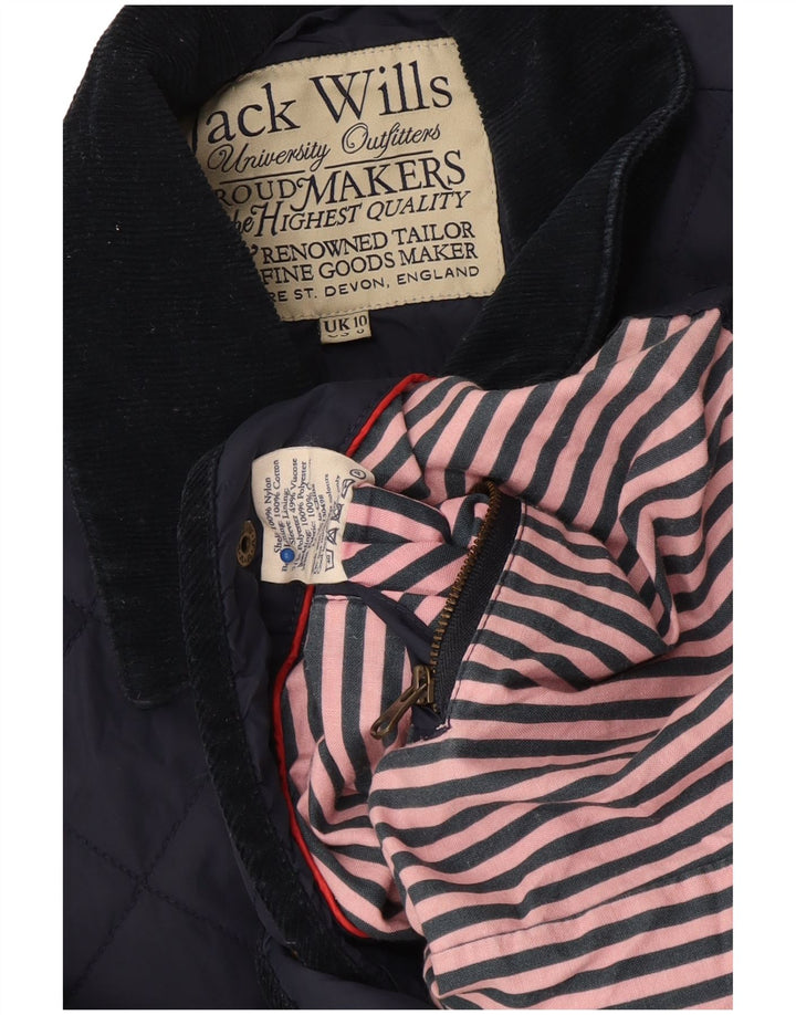 Jack Wills Jachetă matlasată pentru femei UK 10 Small Navy Blue Marine