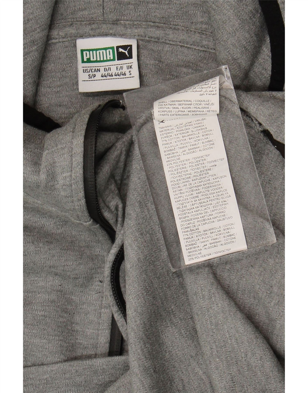 Pulover Puma pentru bărbați, cu glugă, cu fermoar, bumbac