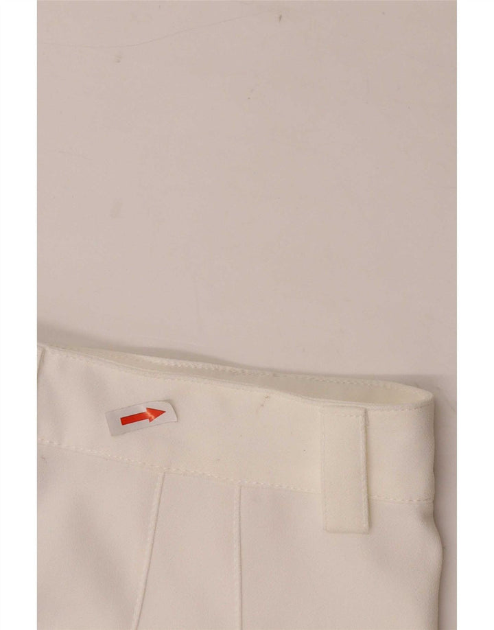 Pantaloni Drepți Casual Zara Femei Mici L26 L32 Poliester Alb