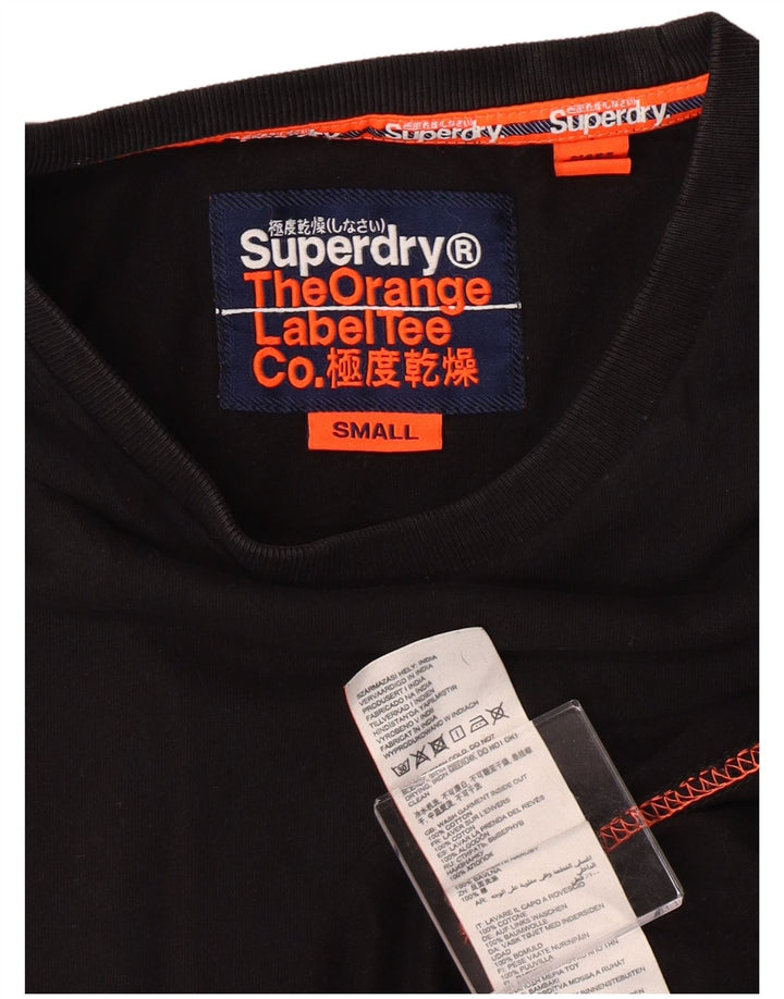 Tricou Superdry pentru bărbați Top mic, negru, bumbac