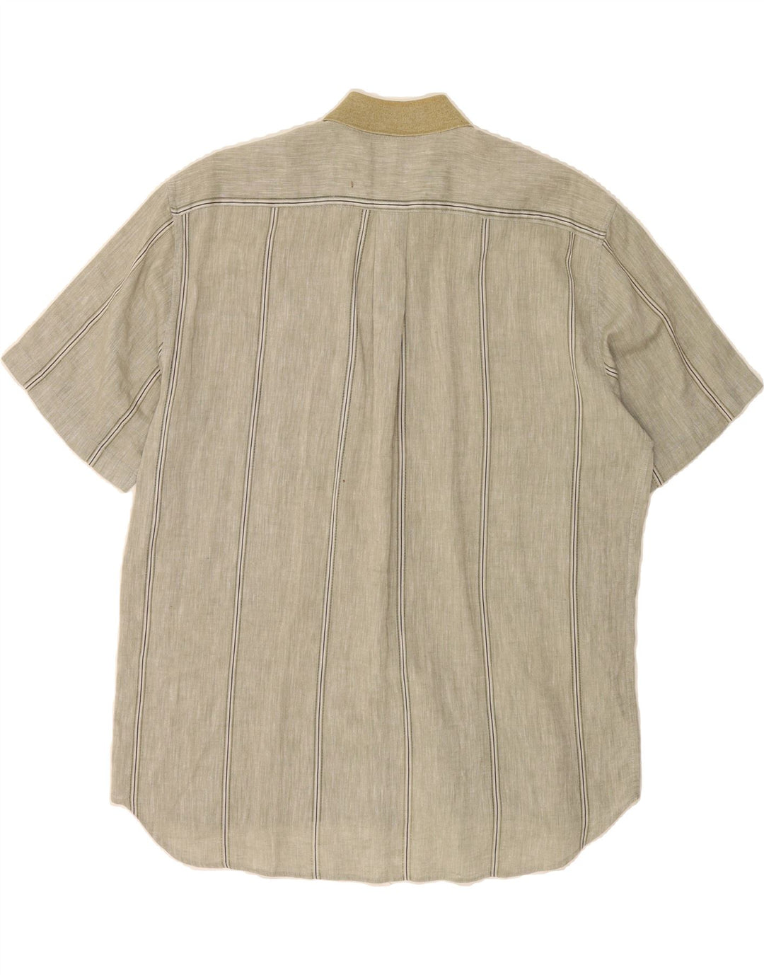 INGRAM Mens Short Sleeve Shirt XL Grey Striped Cotton Vintage Ingram and Second-Hand Ingram from Messina Hembry 