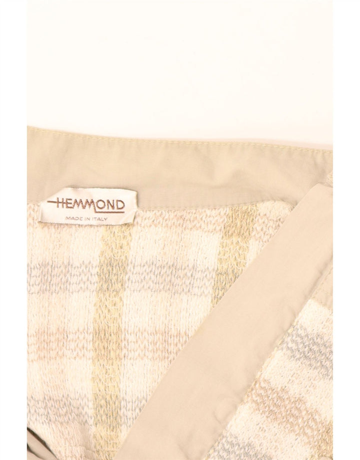 Jachetă bomber pentru bărbați HEMMOND UK 38, bumbac cu carouri, bej mediu