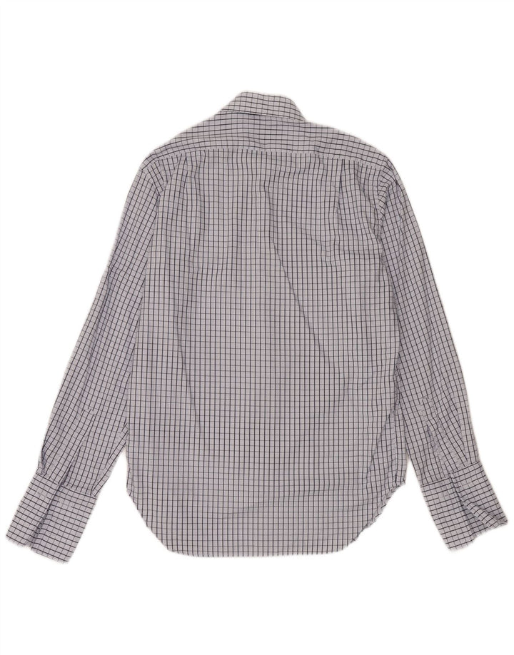 Cămașă formală Massimo Dutti pentru bărbați Mărimea 41 16 Bumbac mare cu carouri albastre