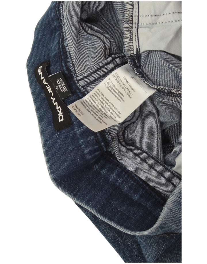 DKNY Pantaloni scurți din denim pentru femei mici W27 bumbac albastru