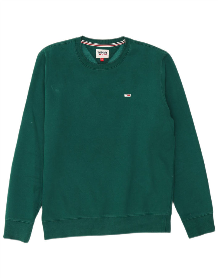 Hanorac pentru bărbați Tommy Hilfiger Pulover din bumbac verde mediu