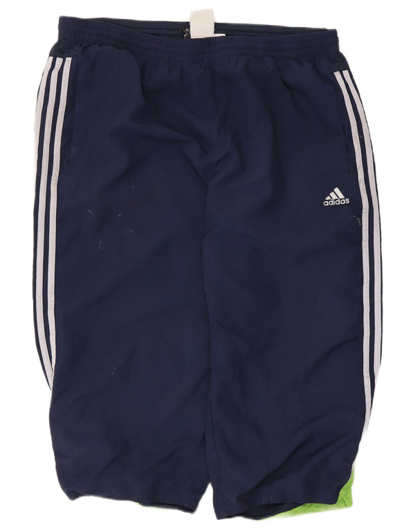 Pantaloni scurți sport Bermuda Adidas pentru bărbați XL W38 L19 bleumarin poliester