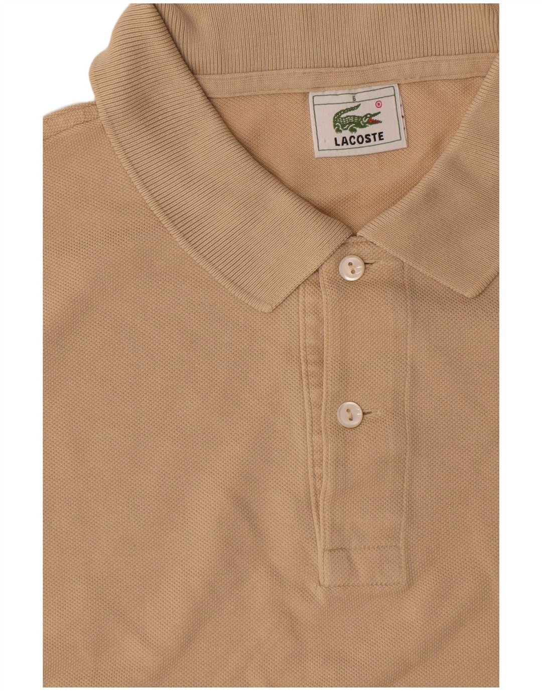 Tricou polo Lacoste pentru bărbați mărimea 5 mare, bej, bumbac