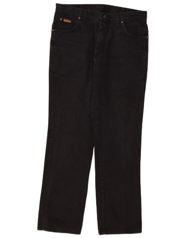 WRANGLER Blugi drepte pentru bărbați Texas W36 L32 bumbac negru