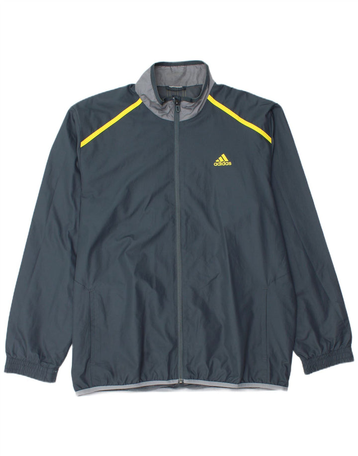 Jachetă de trening pentru bărbați Adidas, mare, gri din poliester