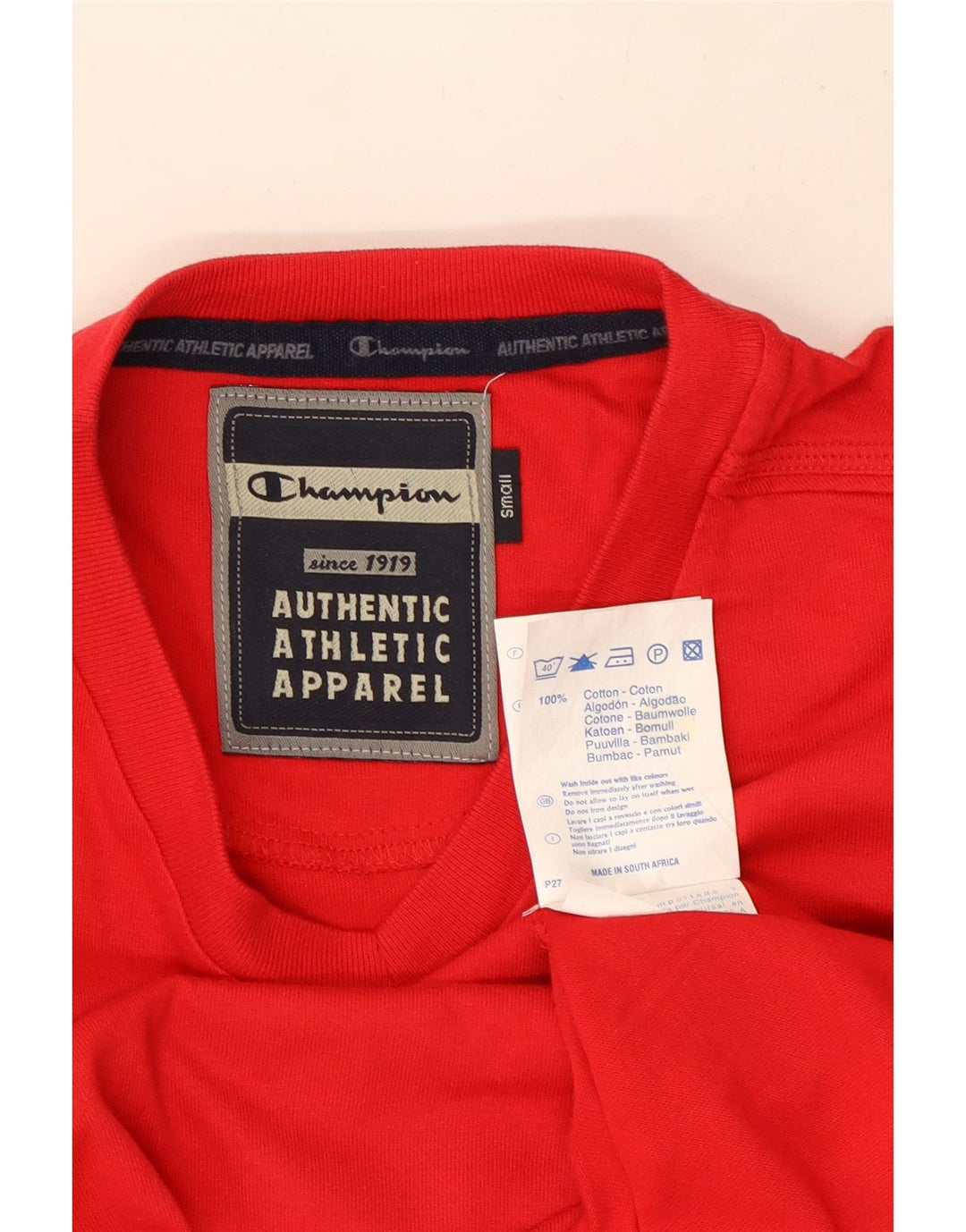 Tricou pentru bărbați Champion Top mic Bumbac roșu