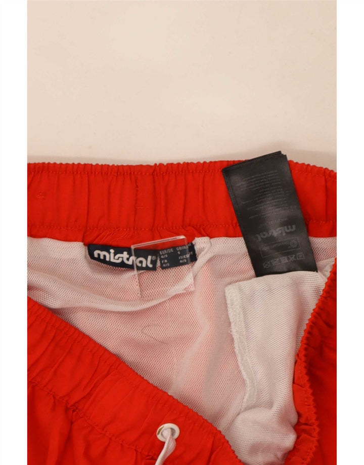 Pantaloni scurti de baie Mistral pentru bărbați, poliester roșu mic