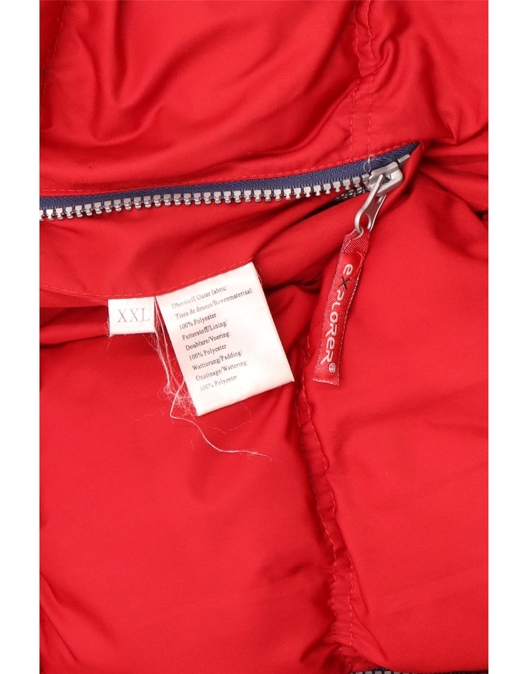 Jachetă căptușită reversibilă pentru bărbați Explorer UK 44 2XL Poliester roșu