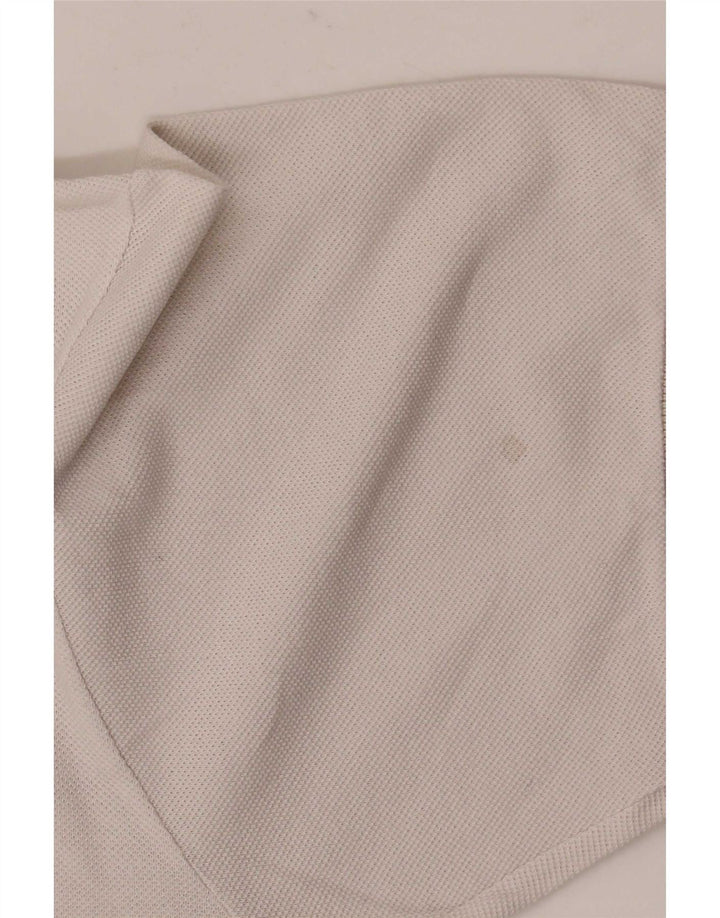 Tricou polo Lacoste pentru bărbați, mărimea 4, bumbac alb mediu