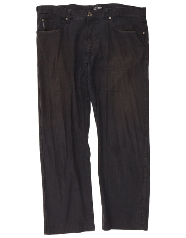 Pantaloni casual drepti pentru bărbați Armani W42 L30 negri