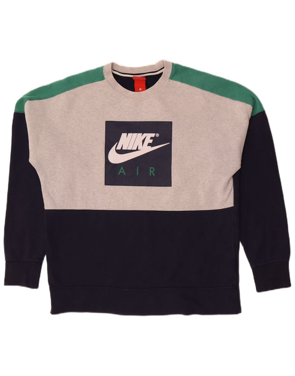 Hanorac grafic pentru bărbați Nike Pulover mediu multicolor din bumbac color bloc