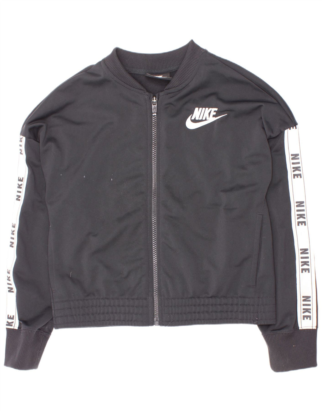 Jachetă de trening pentru fete Nike 10-11 ani, mediu negru, color block