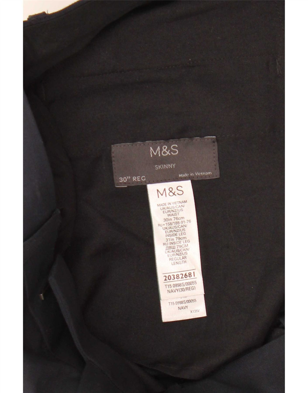 Marks & Spencer Pantaloni skinny pentru bărbați L30 L31 Poliester bleumarin