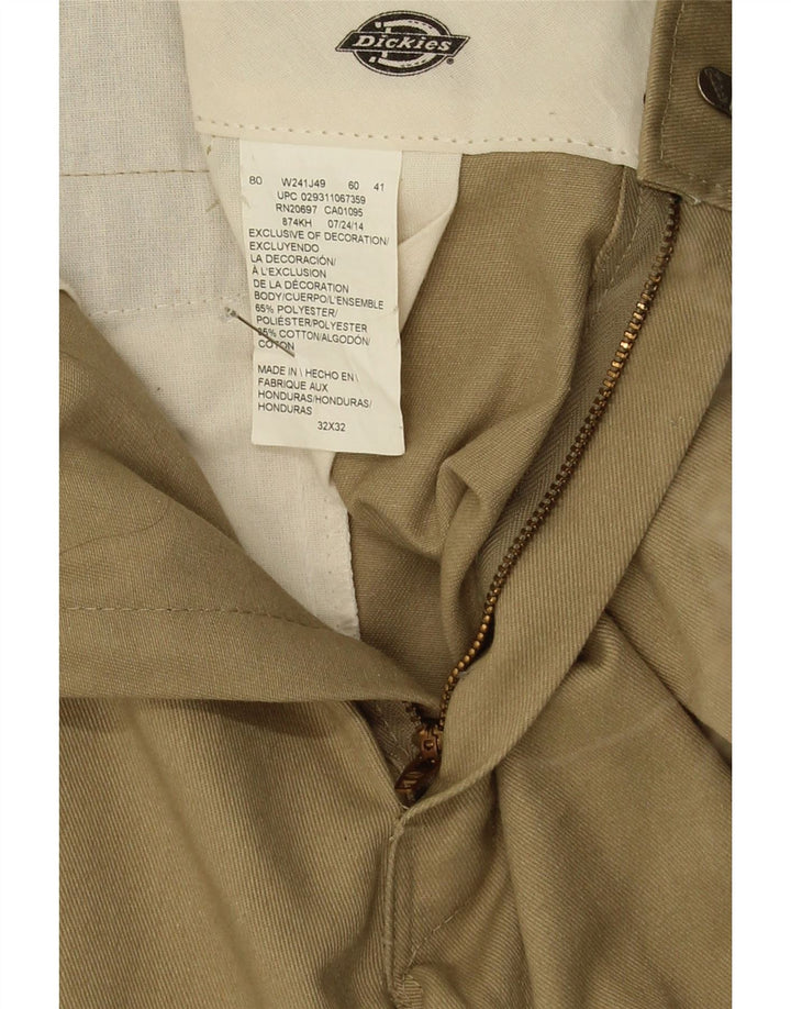 Pantaloni chino drepți pentru bărbați Dickies W32 L32 poliester bej