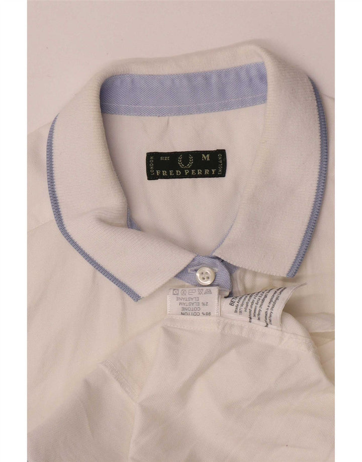 Cămașă cu mânecă scurtă pentru femei Fred Perry, cu ajustare normală, UK 12, bumbac alb mediu