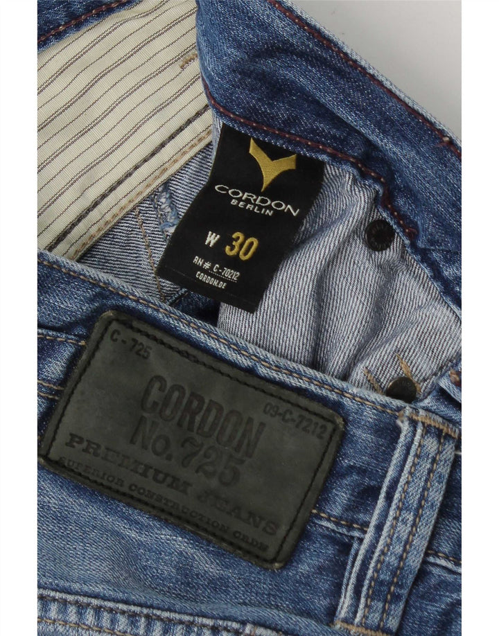 Pantaloni scurți din denim cargo vintage pentru bărbați W30, bumbac albastru mediu