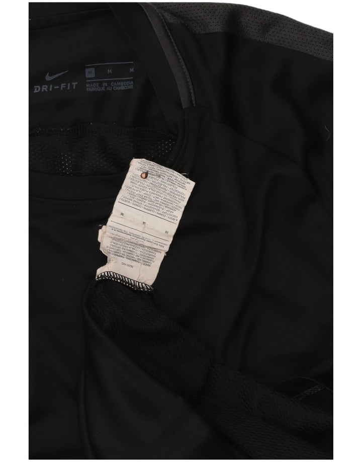 Tricou Nike Dri Fit pentru bărbați Top Mediu Negru Poliester Bloc de culoare