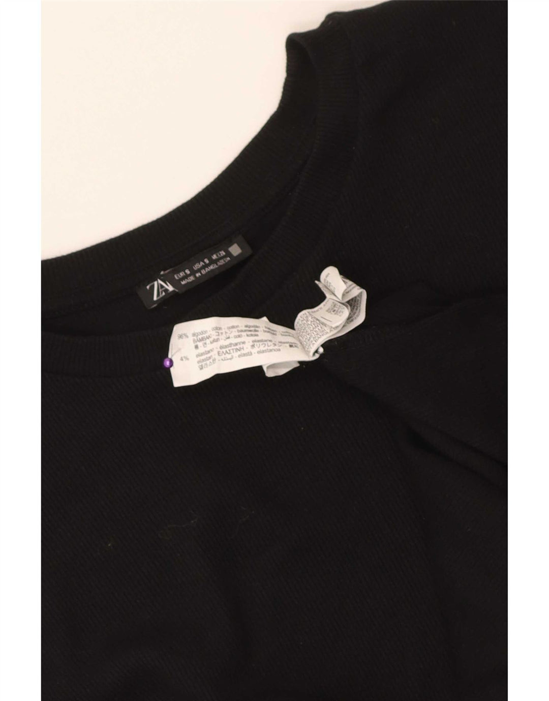 Vestă pentru femei Zara UK 10 Bumbac negru mic