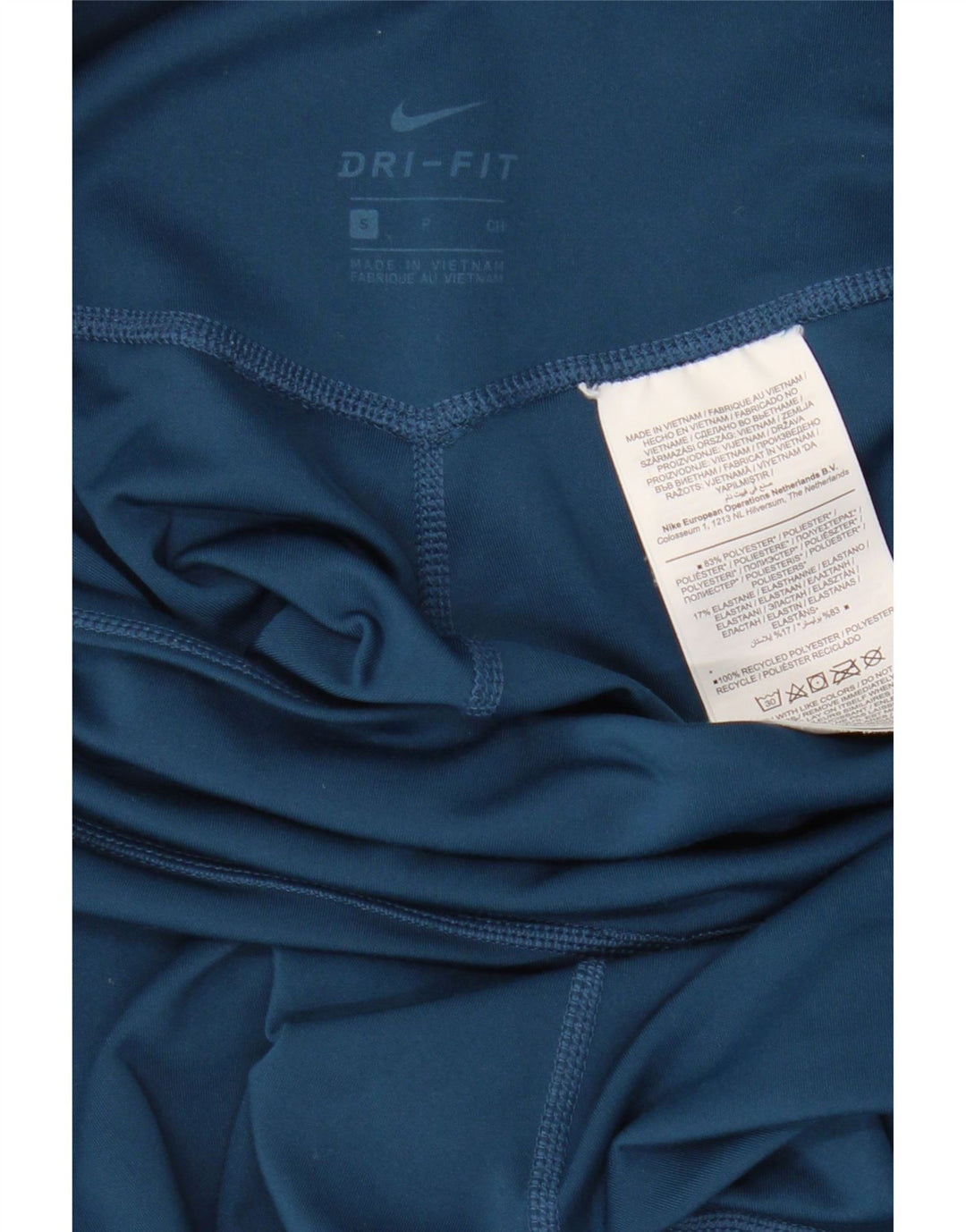 Leggings NIKE Dri Fit Graphic pentru femei UK 8 Small Blue Poliester