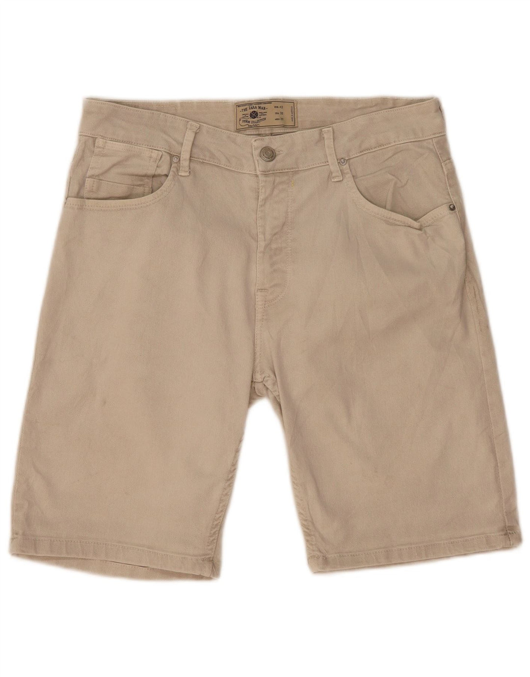 Pantaloni scurți casual pentru bărbați Zara EU 42 Large W32 Bej