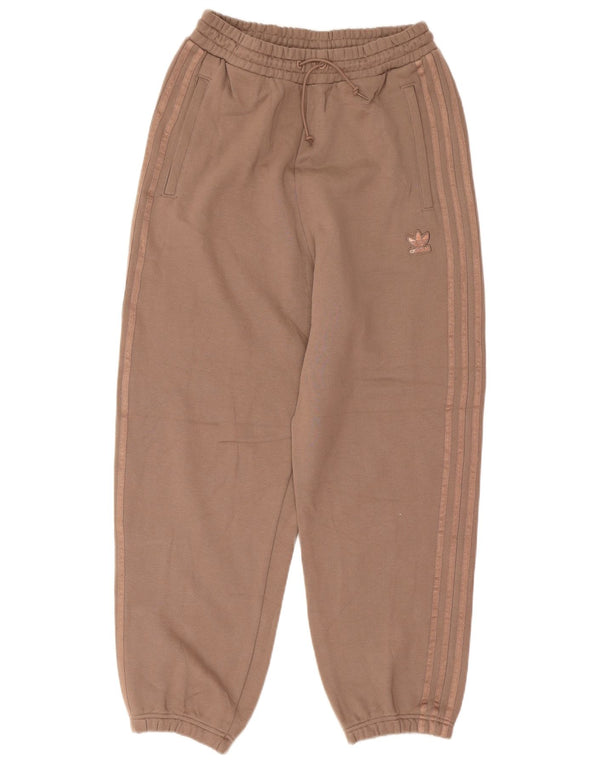 Pantaloni de trening Adidas pentru femei Joggeri UK 12 Bumbac Bej Mediu