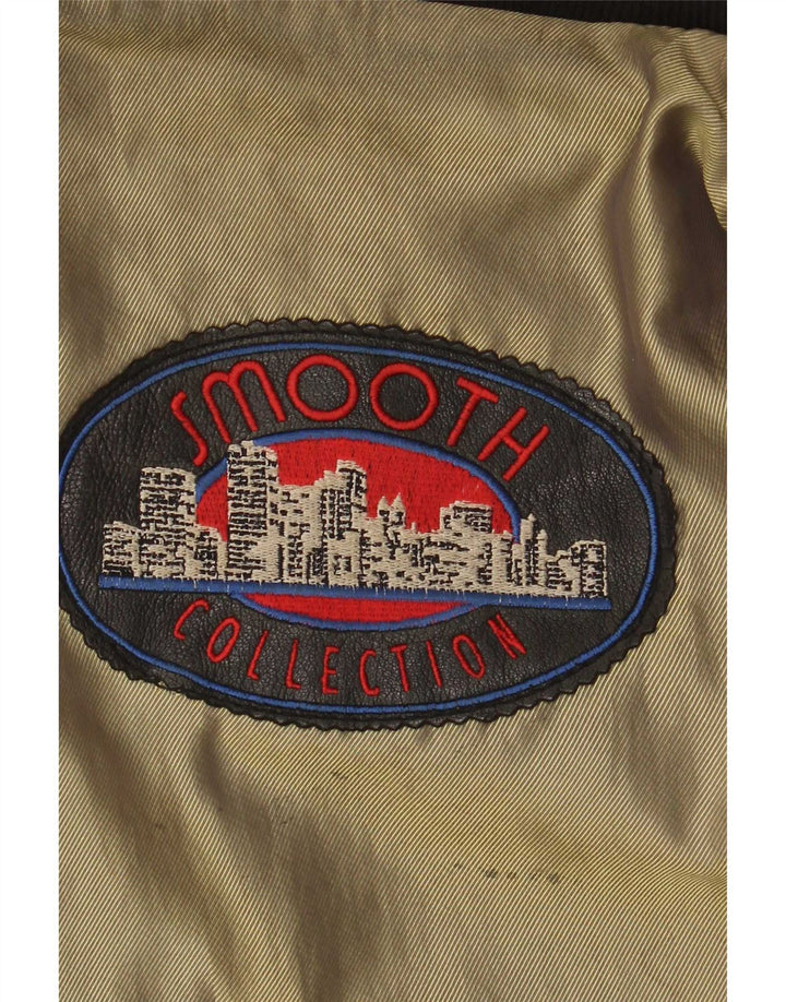 Jachetă din piele vintage pentru bărbați UK 38 Medium Black