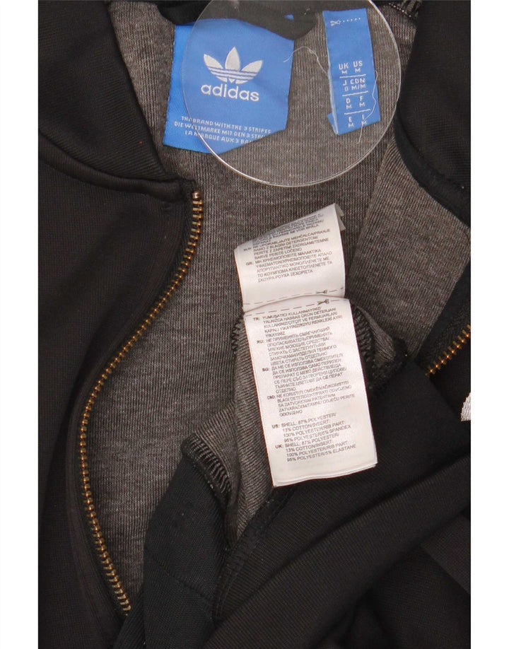 Jachetă de top pentru trening Adidas pentru femei UK 14 Poliester mediu negru