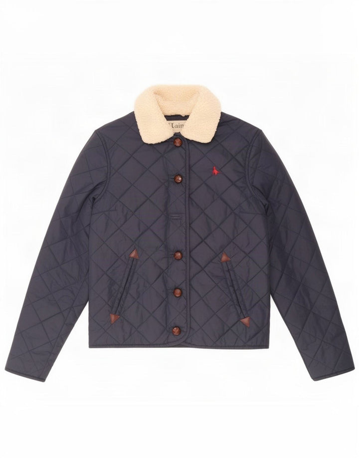 Jack Wills Jachetă matlasată pentru femei UK 8 Small bleumarin poliester