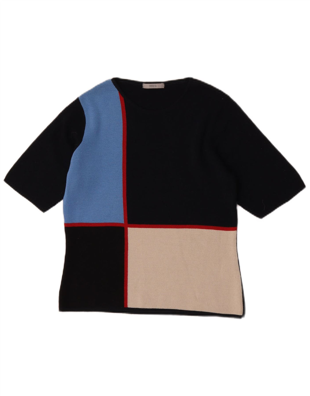 Pulover pentru femei Marks & Spencer cu gât cu barca UK 14 Medium Negru