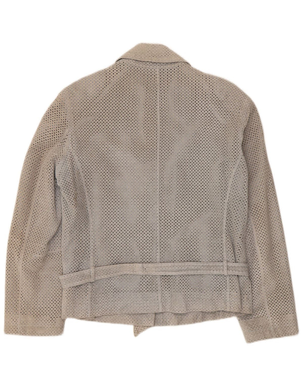 Luisa Spagnoli Jachetă de damă din piele intoarsa IT 48 XL din piele gri