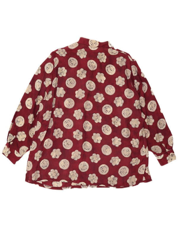 Cămașă Sommermann pentru femei UK 20 2XL Burgundy Floral