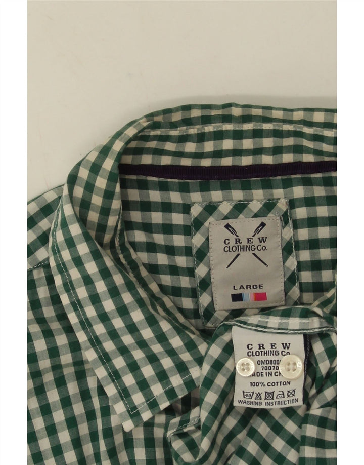 Crew Clothing Cămașă pentru bărbați, mare, verde, bumbac