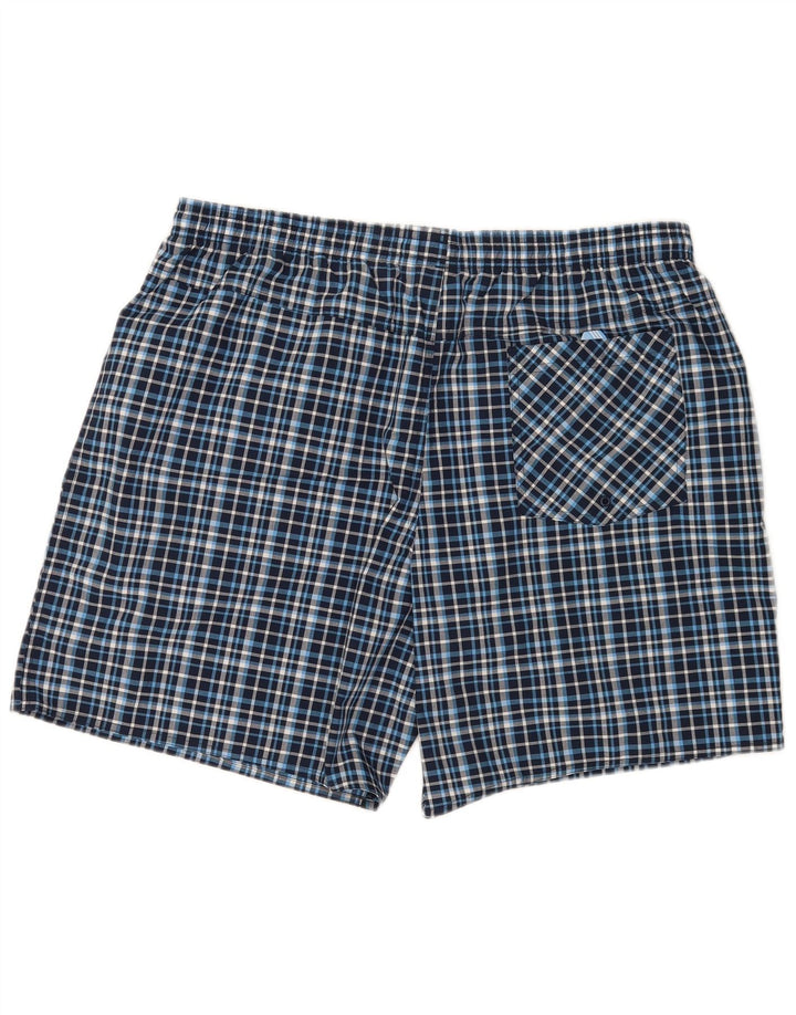 Pantaloni scurți de înot Adidas pentru bărbați XL, poliester, cu check-uri albastre