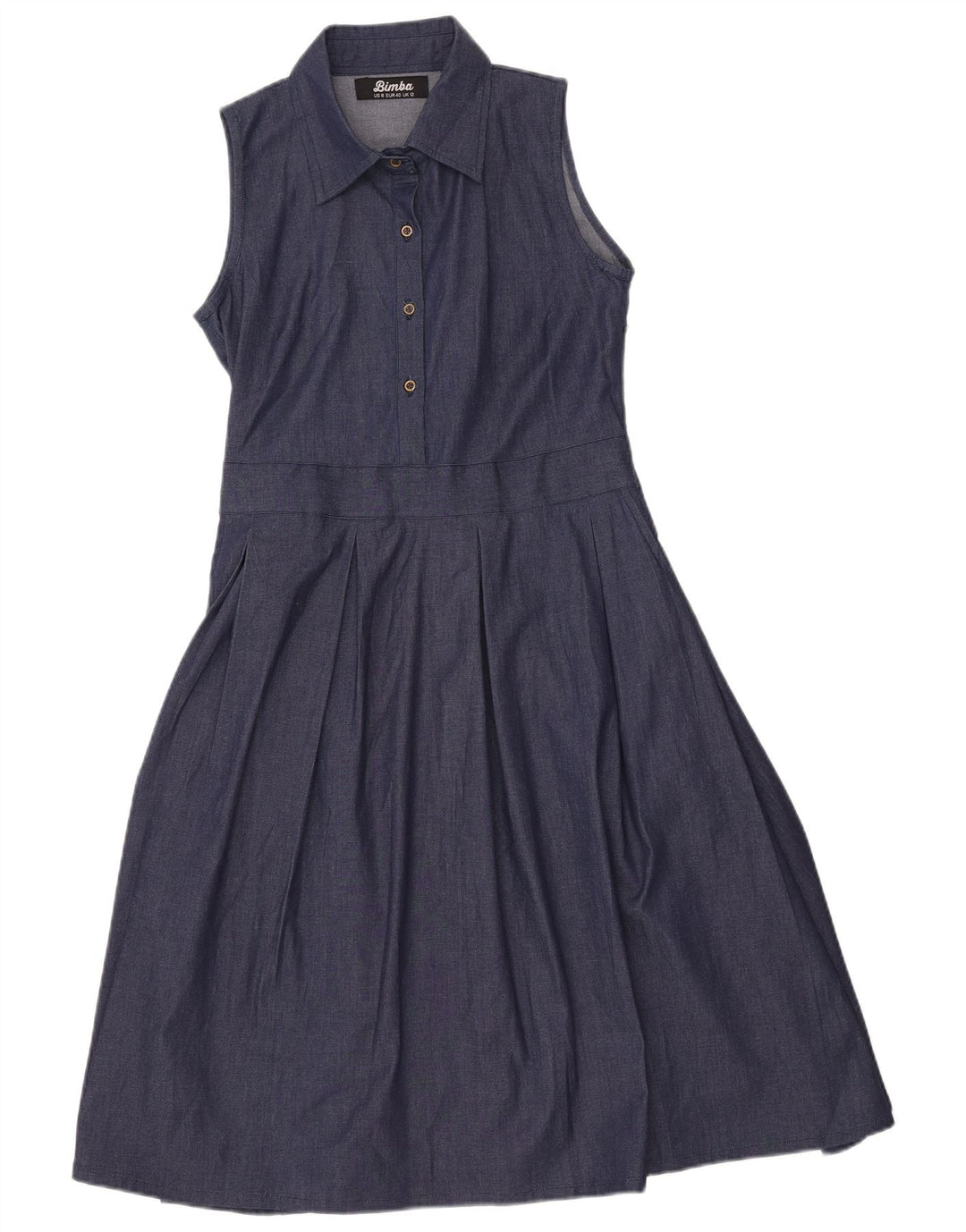 Rochie din denim fără mâneci pentru femei VINTAGE UK 12 Medium Bleumarin