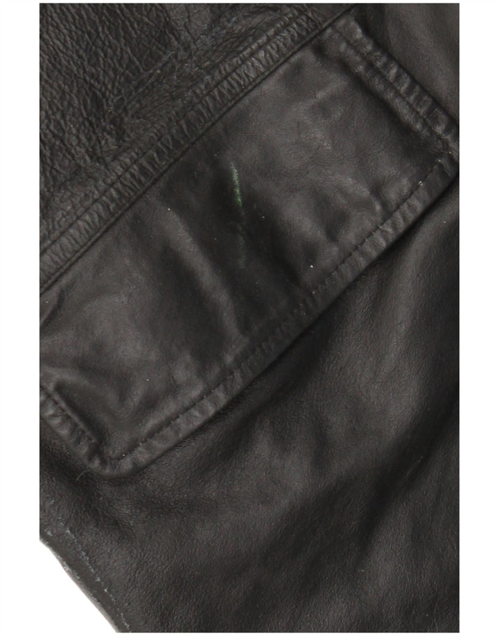 Jachetă de piele pentru bărbați VINTAGE IT 54 2XL din piele neagră