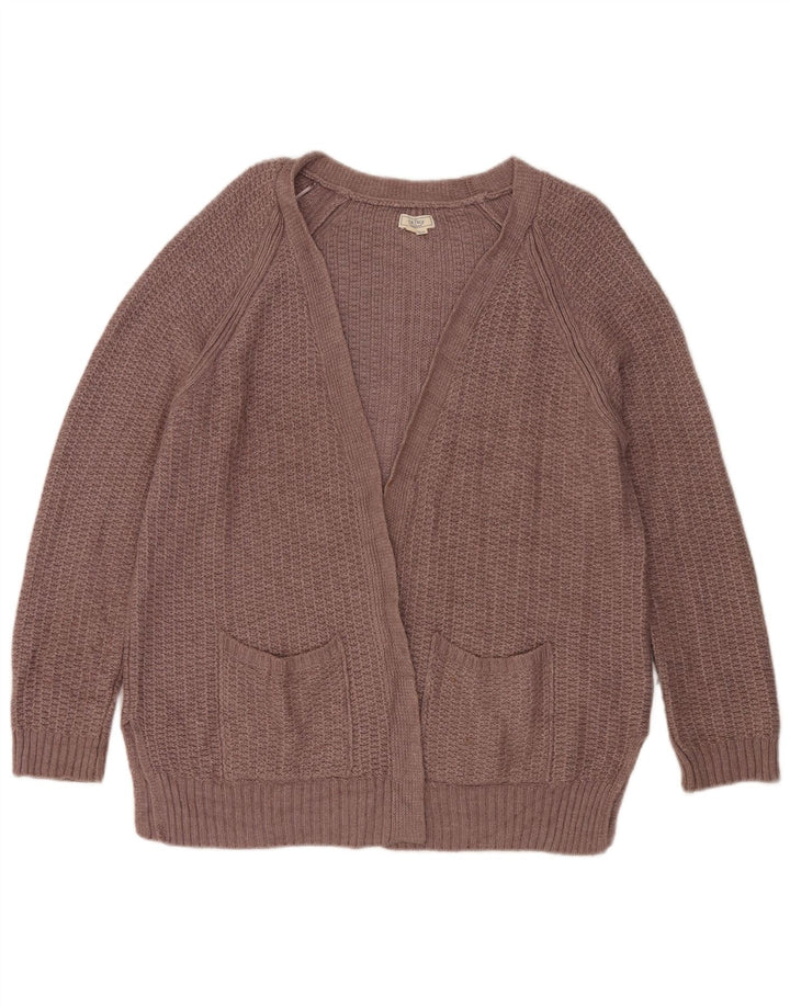 Pulover cardigan deschis supradimensionat pentru femei Fat Face UK 16 Viscoză mare maro