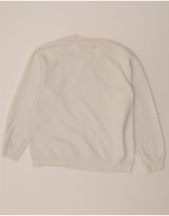 ZARA Womens Sweatshirt Jumper UK 16 Large White Cotton Vintage Zara and Second-Hand Zara from Messina Hembry 